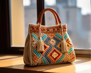 Traditional Ugandan handwoven basket with authentic patterns